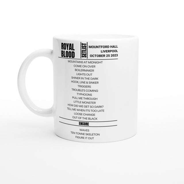 Royal Blood Liverpool October 2023 Setlist Mug - Setlist