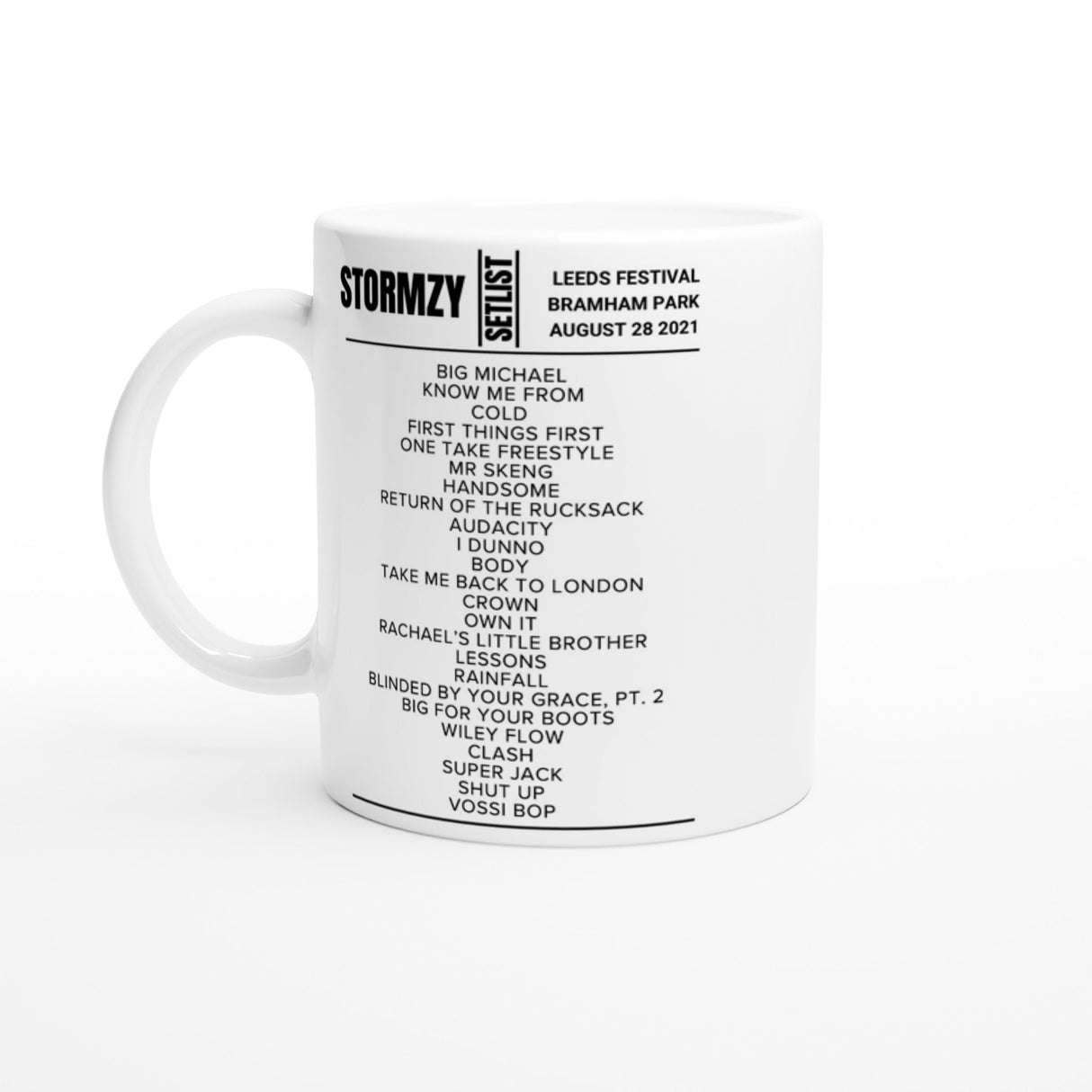 Stormzy Leeds Festival 2021 Setlist Mug - Setlist