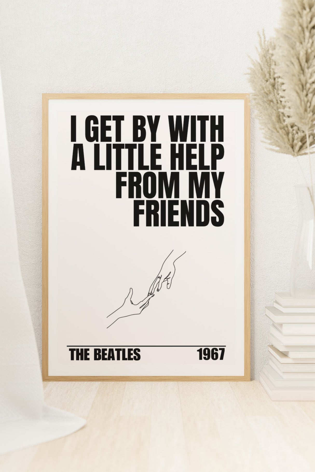 The Beatles Friendship Lyrics Art - 'With a Little Help' Wall Decor –  Setlist