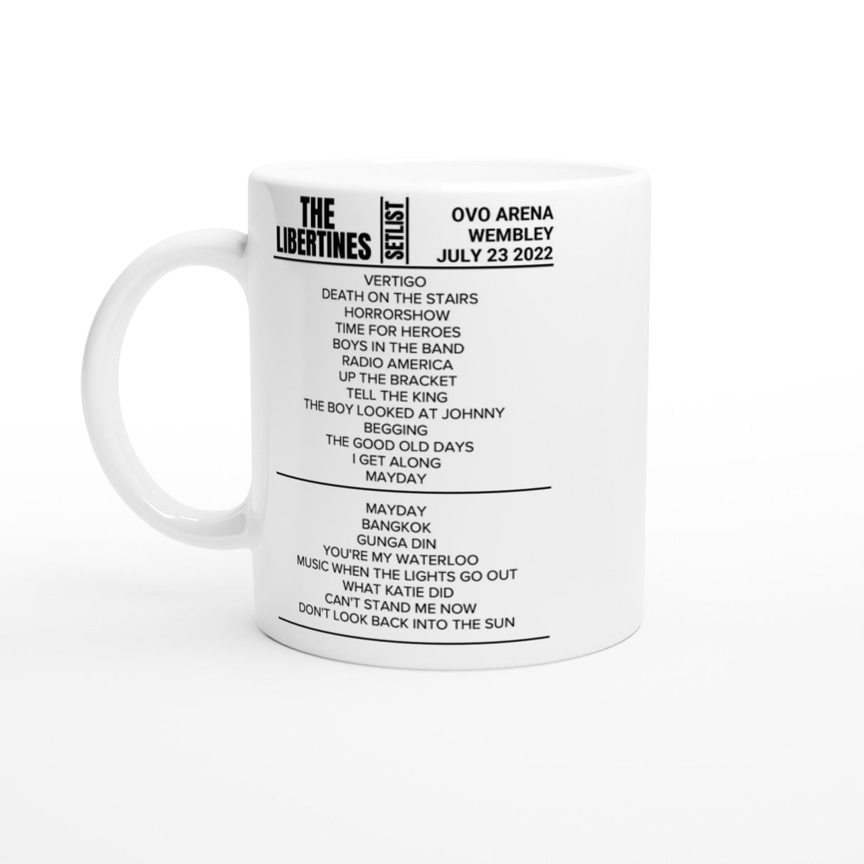 The Libertines London July 2022 Setlist Mug - Setlist