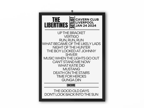 The Libertines Setlist Liverpool Cavern Club January 2024 - Setlist