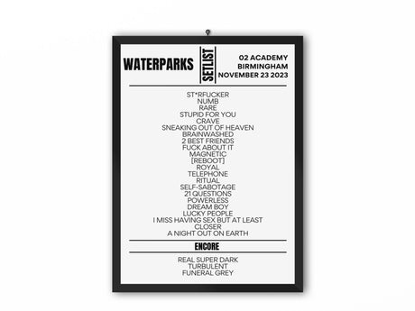 Waterparks Setlist Birmingham November 2023 - Setlist