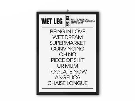 Wet Leg Setlist End Of The Road September 2023 - Setlist