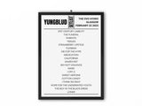 Yungblud Glasgow February 2023 Replica Setlist - Setlist